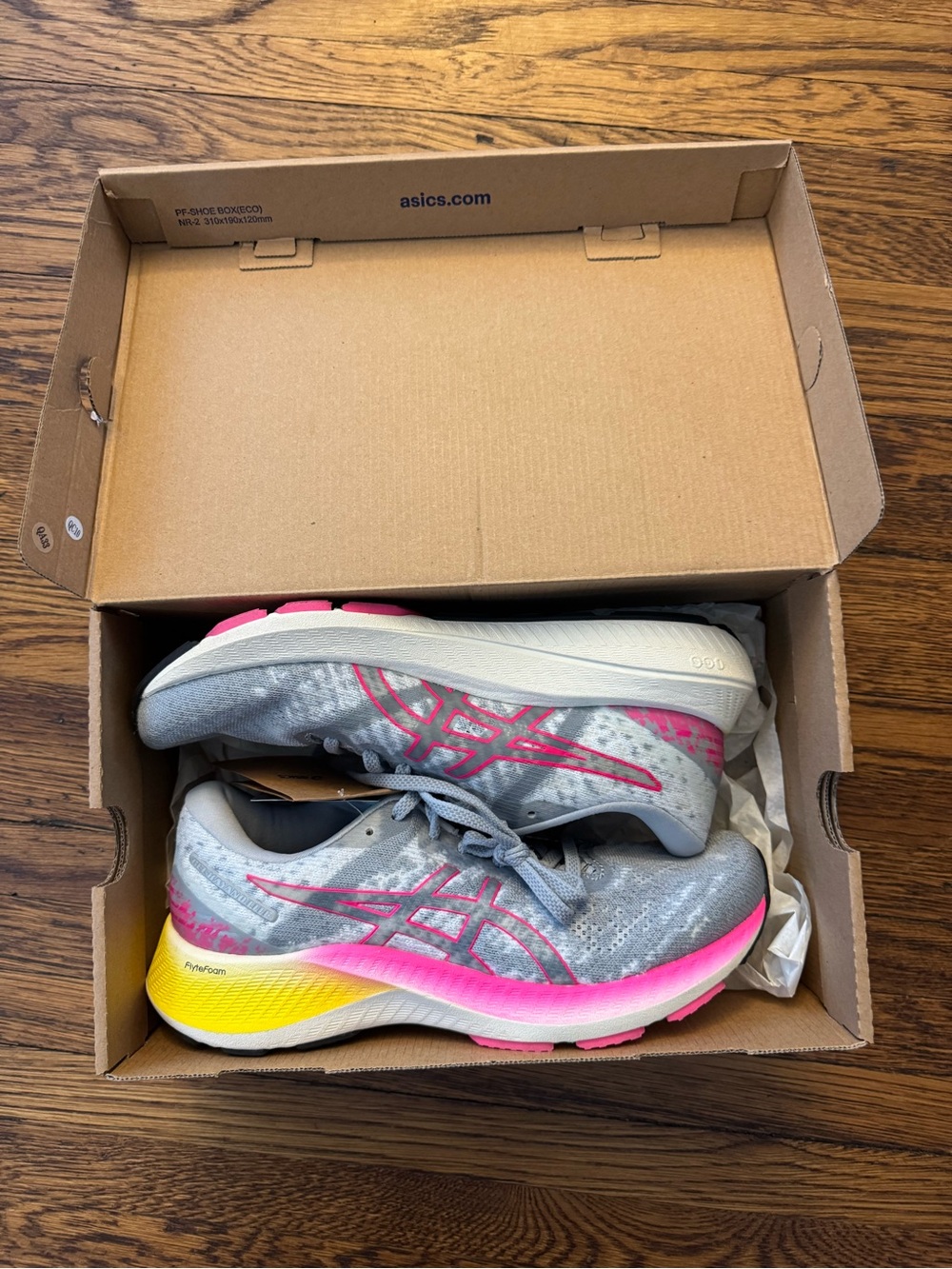 ASICS GEL-KAYANO LITE  Gray Pink Yellow Women's Athletic Running Shoes (NWT)